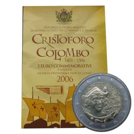 2 евро Сан-Марино 2006 - 500 лет со Дня смерти Христофора Колумба