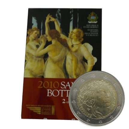 2 eurot 2010. San Marino. Sandro Botticelli 500. surma-aastapäev