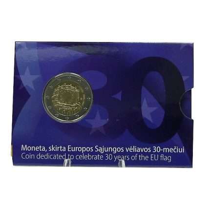 2 euro 2015. Lithuania. 30th anniversary of the EU flag (Brilliant Uncirculated)