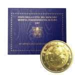 2 евро 2007 года. Ватикан. Папа Римский Бенедикт XVI