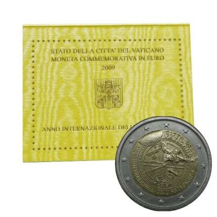 2 евро 2009 года. Ватикан. Год Астрономии
