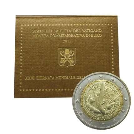 2 euro 2011. Il Vaticano. Giornata mondiale della gioventù a Madrid
