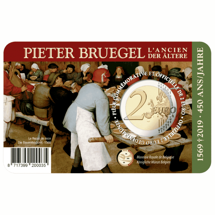 2 euro 2019. Belgio. Peter Bruegel (carta) - immagine 2