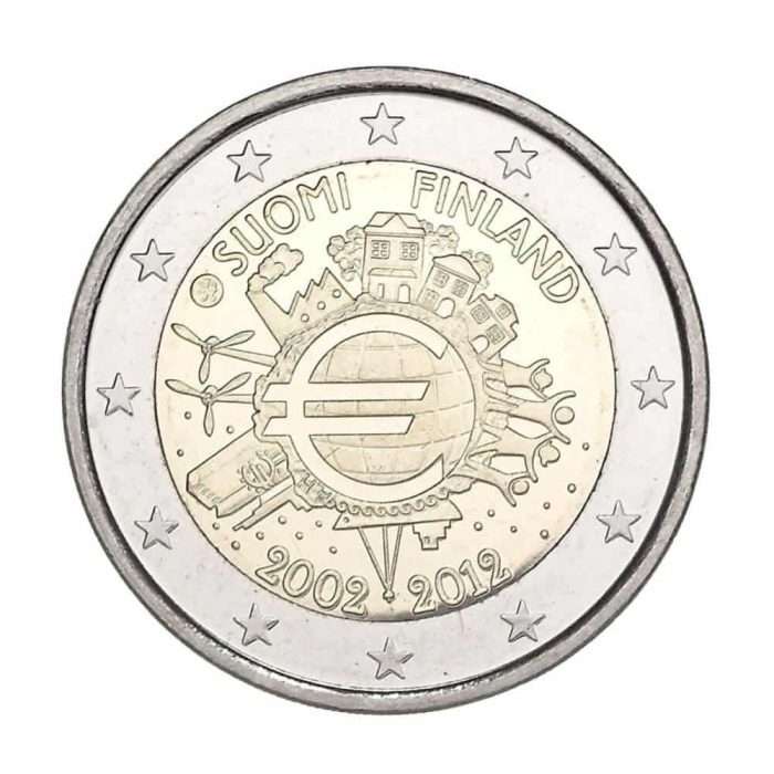 2 eurot 2012. 10.aastat europangatähti- ja münte, Soome - Image 1
