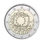 2 euros 2015. 30 aniversario de la bandera de la UE, Malta