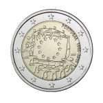 2 euro 2015. 30 ° anniversario della bandiera dell'UE, Portogallo