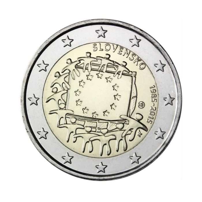 2 eurot 2015 aasta. EL lipu 30.aastapäev, Slovakkia - Image 1