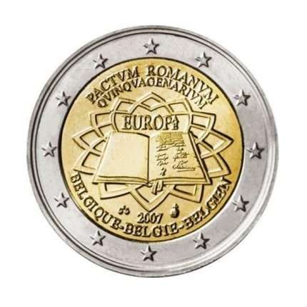 2 euroa 2007. Rooman sopimuksen 50 vuotispäivä, Belgia