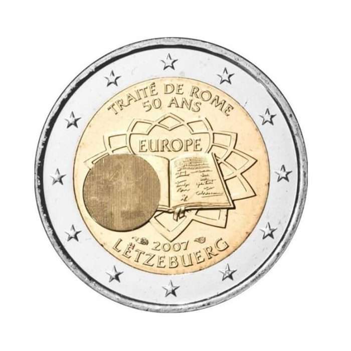 2 euro 2007. 50 ° anniversario della firma del Trattato di Roma. Lussemburgo - immagine 1