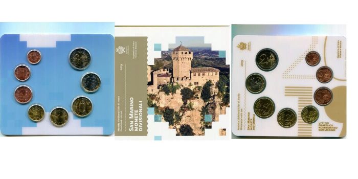 Сан Марино Банк2019-2 Euro Banking Set 2019 San Marino BU - Imagen 3