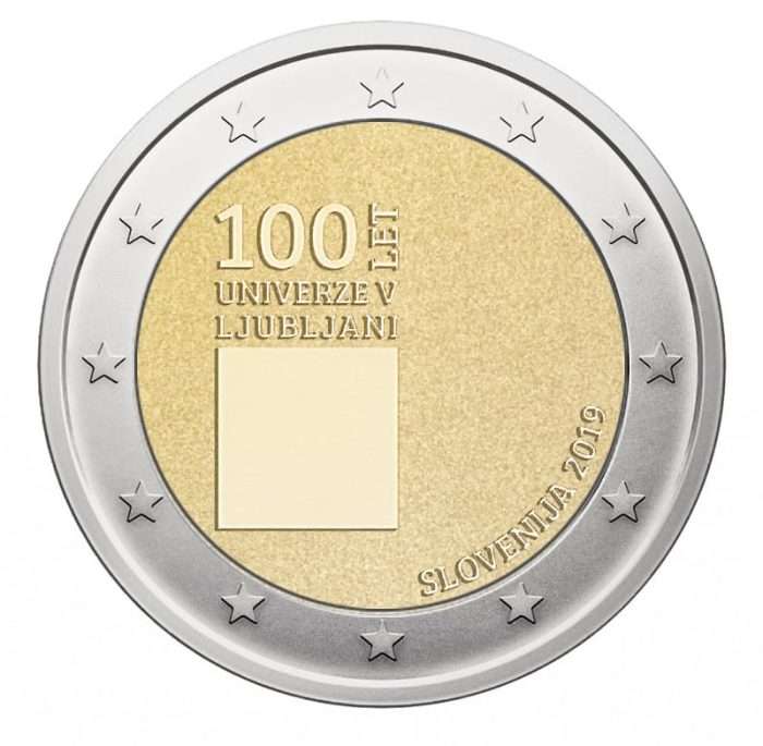 2 euroa Slovenia 2019a. - Ljubljanan yliopiston 100. vuotisjuhla - Image 1