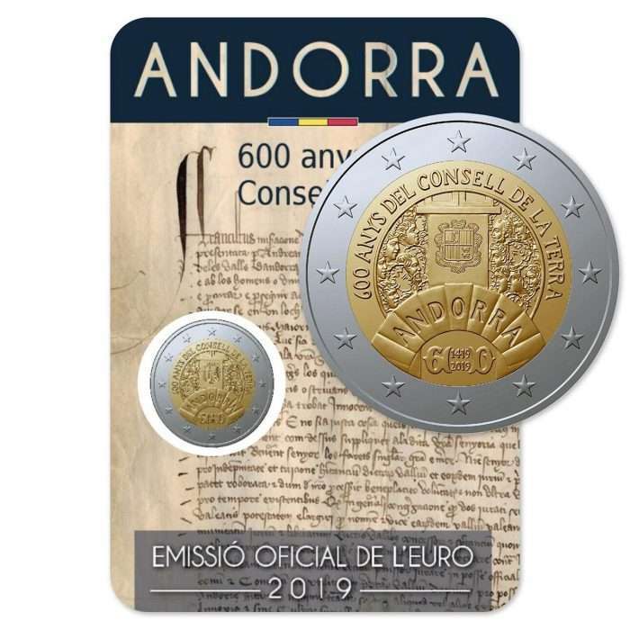 2 euro Andorra 2019 - 600 Years of the General Council (Parlament). SALE FROM 25.11 - Image 1