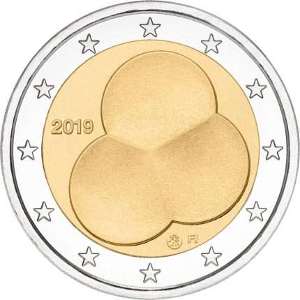 2 euro Soome 2019 - 100a. Põhiseadusele UNC RULLIST