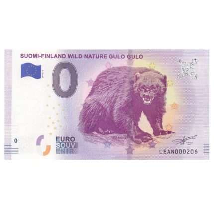 0 Euro. Finland. Wild nature. Wolverine