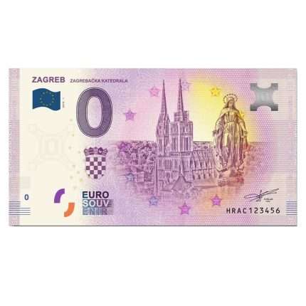 0 Euro. Croatia. Zagreb Cathedral