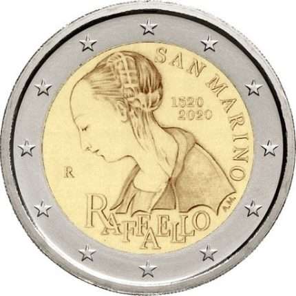 2 euro 2020 San Marino - 500 ° anniversario della morte di Rafael Santi