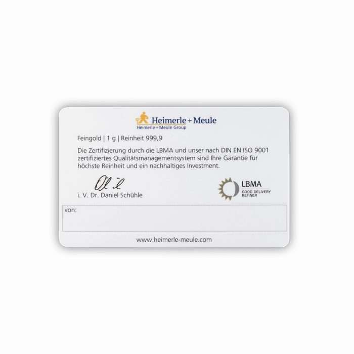 Lingote de oro 1 gramo 999.9 - ¡Feliz cumpleaños! - Imagen 2