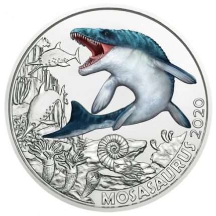 Austria 3 euro coloured Dino – 2020 Mosasauros