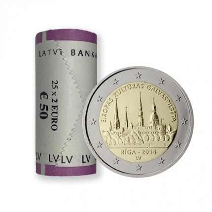 Roll 2 euro Latvia 2014 Riga