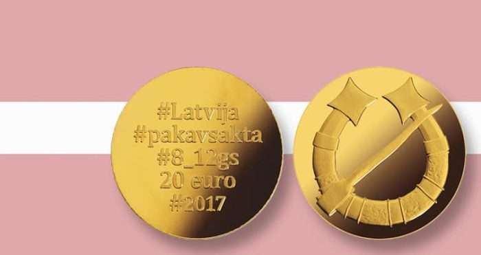 Conjunto de 3 monedas de oro 2016/2017/2018, Letonia - ¡Broches de oro! Exclusivo! - Imagen 5