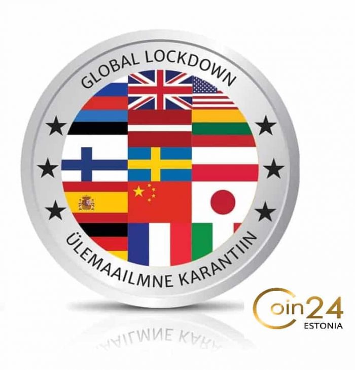 Commemorative medals. Coronavirus pandemic (Set of 4 pieces) - Image 4