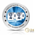 Commemorative medal. Coronavirus pandemic-Luck smiles on the brave