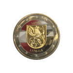 Latvia. värillinen kolikko 2 euro 2017a. Latgale