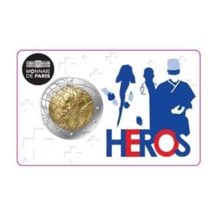 2 евро 2020 года. Франция. «Медицинские исследования» Heros (BU)