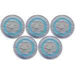 5 Euro Germania 2020 - Zona subpolare (set di 5 lettere A, D, F, G, J)