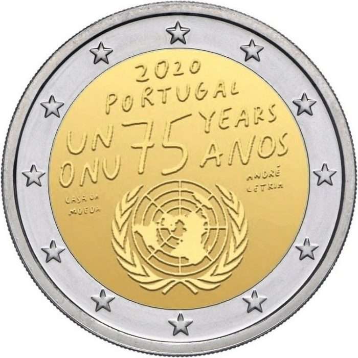 Portugal 2 euro 2020 - 75 years of the UN - Image 1