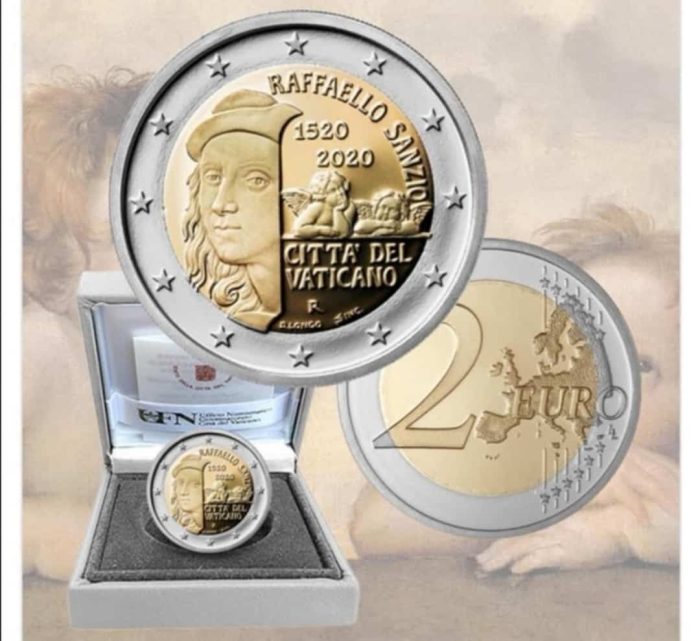 2 Euro 2020. Vatican – 500th anniversary of the death of artist Raphael PROOF - Image 1