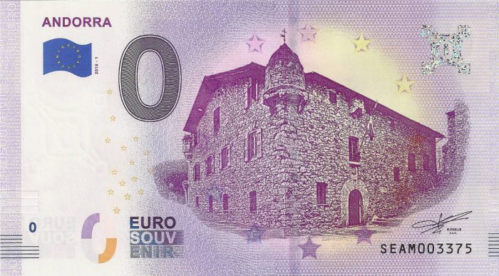 0 Евро. Андорра 2018 — изображение 1