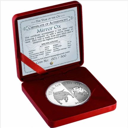 Mirror OX. Year Of The Bull 2021. Tokelau silver coin