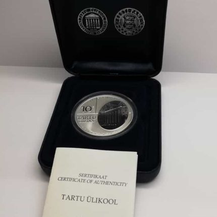 Moneta d'argento del 2002. Estonia (10 EEK) Università di Tartu