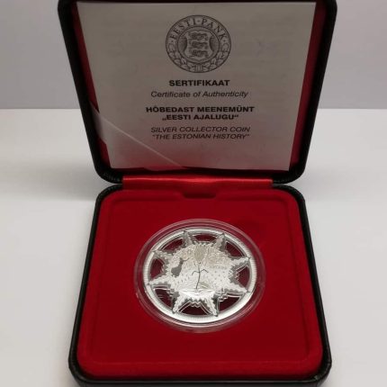Silver coin 2010 - History of Estonia. Certificate number 00023!