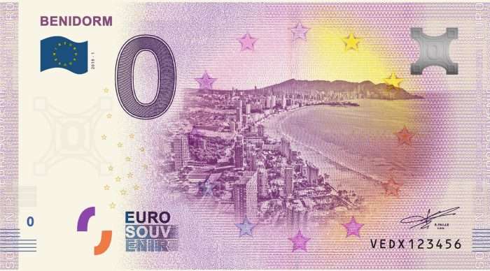 Benidorm-2019-1-0-euro-spain 0 euro. Spagna - Benidorm - immagine 1