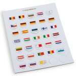 Flag chips for 2 euro capsules