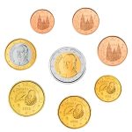 España euro series 1 centavo – 2 euros en el bolsillo (nuevo diseño). Diferentes años