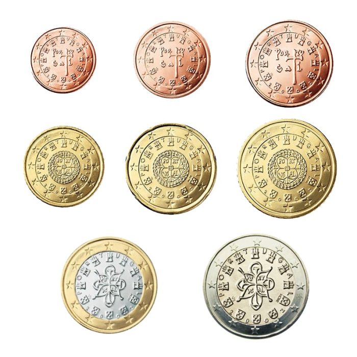 Portugal euro series 1 centavo – 2 euros en el bolsillo. Diferentes años - Imagen 1
