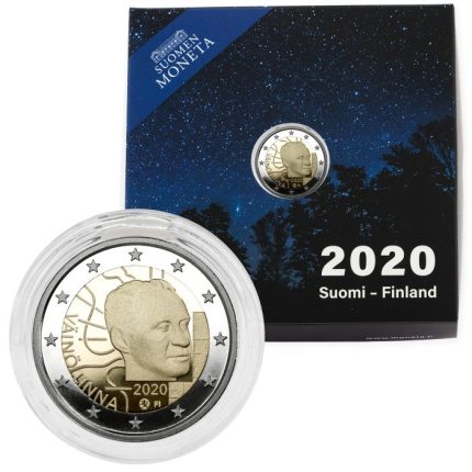 2 euro 2020. Finlandia-100 ° anniversario della nascita di Väine Linna (PROOF)