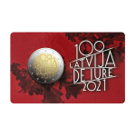 2 euron Latvia 2021 BU -kortti - 100 vuotta Latvian tasavallan tunnustamisesta