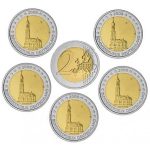 2 euro 2008 Germania. Amburgo. 5 lettere (A,D,F,G,J)