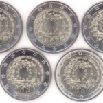 2 eurot 2015 aasta. Saksamaa. EL lipu 30.aastapäev (A,D,F;G,J)