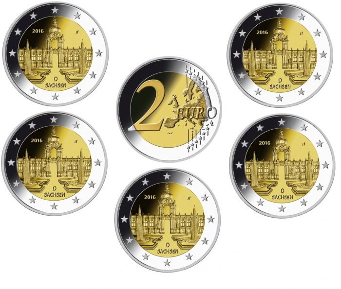 2 euro 2016. Germany. Sachen (A,D,F,G,J) - Image 1