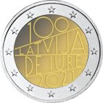 Värviline 2 -eurone münt Läti 2021 - Läti Vabariigi tunnustamise 100. aastapäev - Image 2