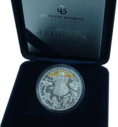 Серебряная монета 2019 года. Литва (5€) Масленица