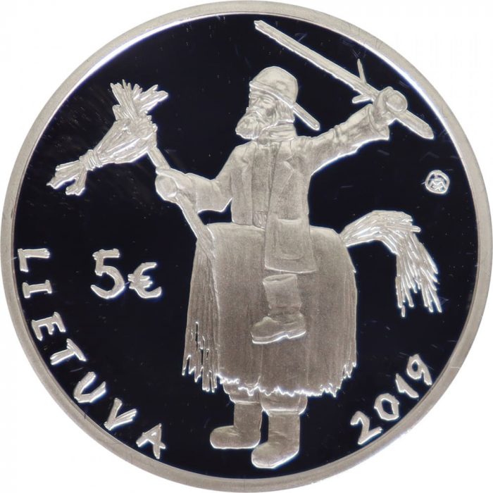 Moneda de plata de 2019. Lituania (5€) Mardi Gras - Imagen 3