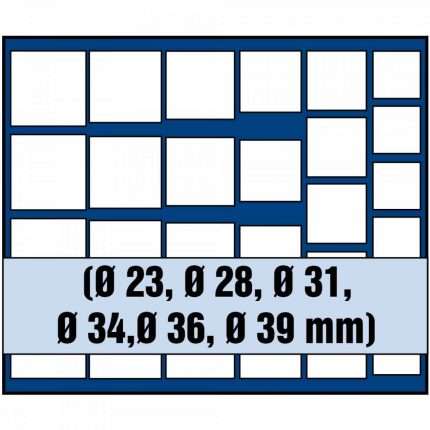 Бокс для монет NOVA 6368 — 23-39 мм