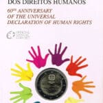 2 евро 2008 года. Португалия. 60 лет Декларации прав человека BU