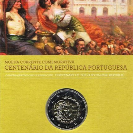 2 евро 2010 года. 100 лет Португальской Республике BU